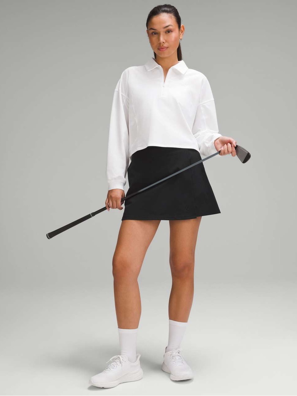 LULULEMON Wrap-Front Mid-Rise Golf Skirt Skort Shorts | Black | Size 4-6